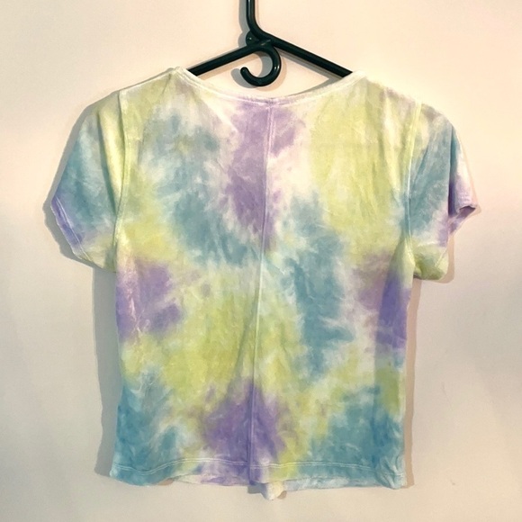 Free People Bright Eyes Velvet Tee Cloud Combo Top - Picture 9 of 13